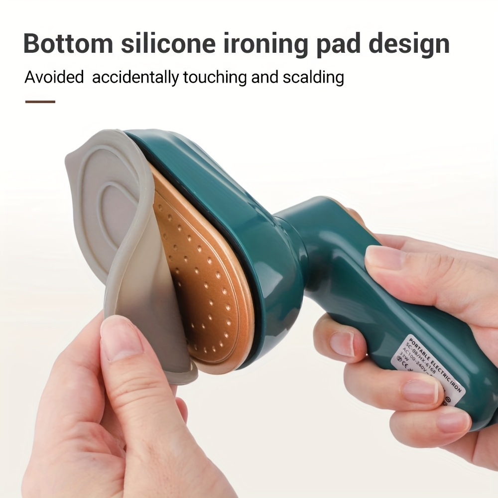 170°C High-Temperature Compact Handheld Steam Iron with Rotatable Garment Feature, Dual Wet and Dry Ironing, 220-240V British Specification Plug, No Battery Required - Model 6168, 023