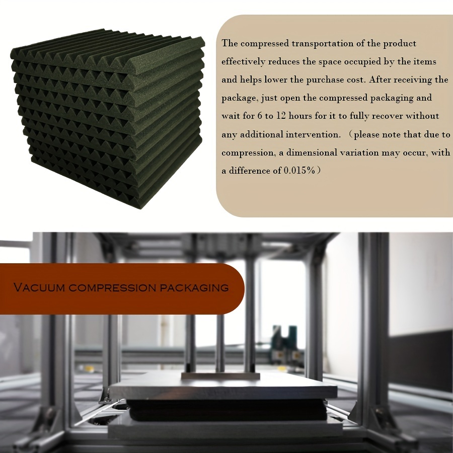 96pcs Black Acoustic Foam Wedge Studio Sound Absorption Panels, 96 Black Pieces for Instruments, Rooms, Game Rooms... Noise Reduction Panels Recording Soundproof Material 30cm X 30cm X 2.5cm