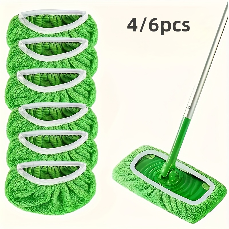 

4/6pcs Set Of Washable And Reusable Mop Pads, And Easy To Store, Absorbent Suitable For Dry And Wet Floors, Easy To Clean, Cleaning Supplies