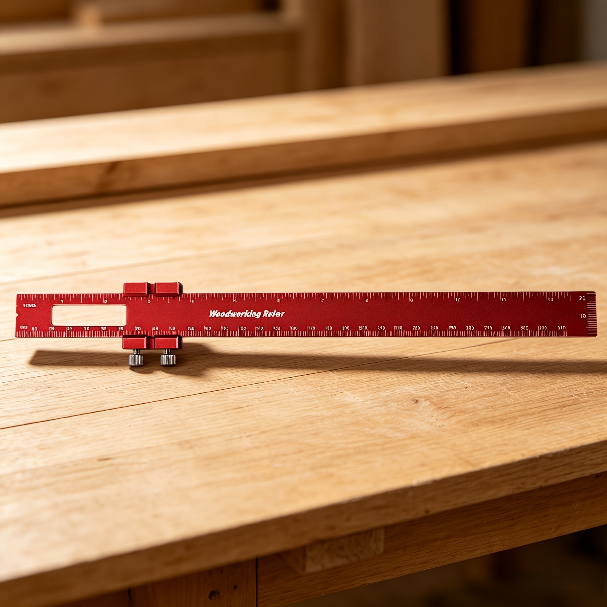 TEMU Professional Woodworking T-scale Ruler Set, Aluminum Alloy Metric/imperial Precision Scribing Gauge With Limit Stop And Positioning Slider,