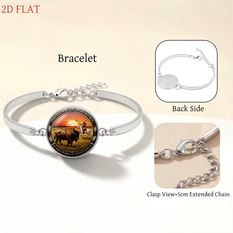 5pc Native American Heritage Jewelry Set, Light Luxury