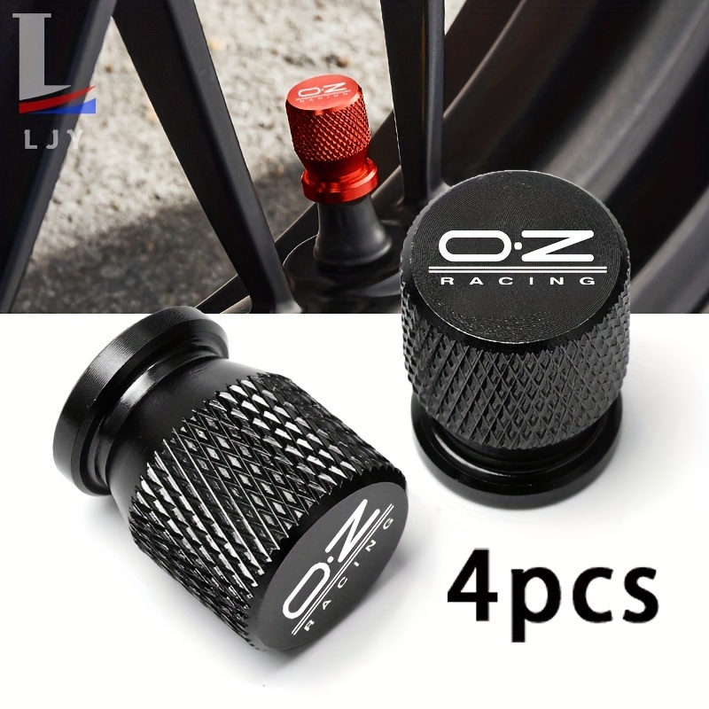 

Oz Racing Car Styling Universal Valve Caps - 4 Pieces - Easy Installation - Aluminum Material - Suitable For Bikes, Bicycles, Trucks, And Motor Accessories