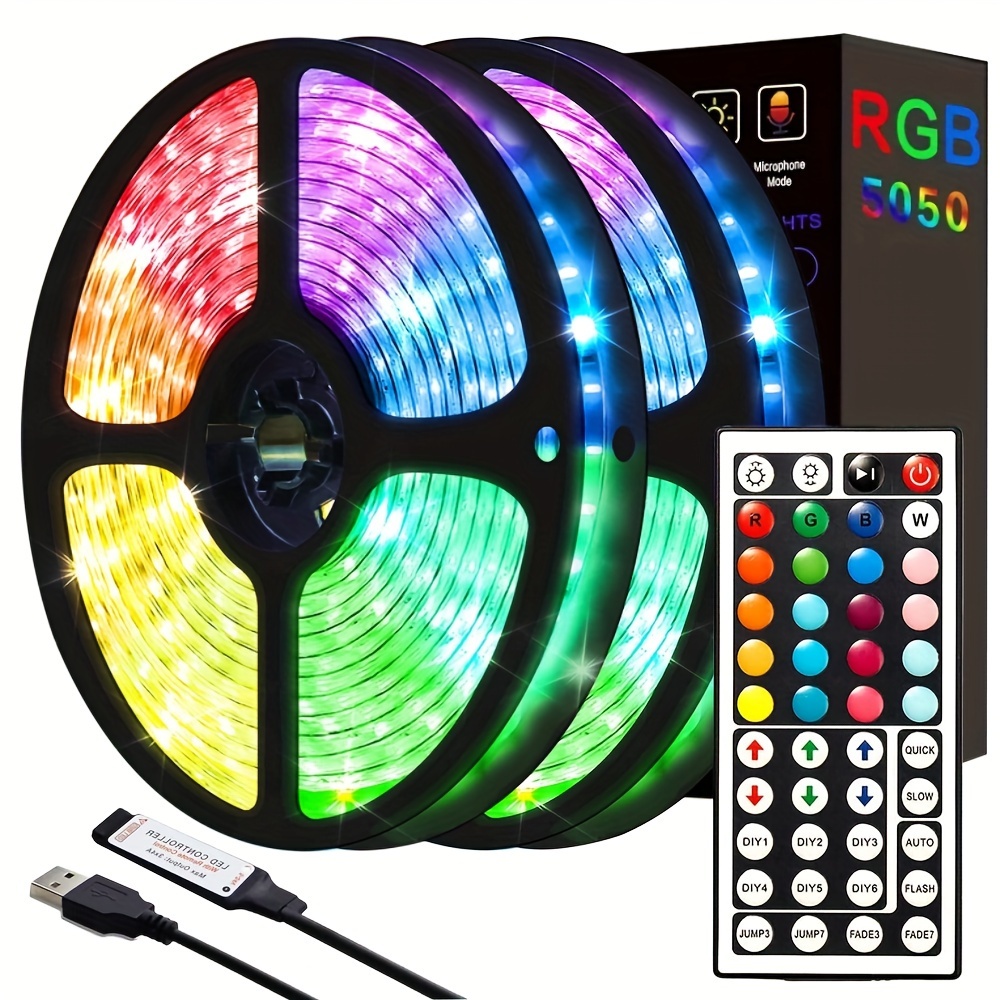 rgb led strip lights 5v low voltage usb powered adjustable color brightness multiple   decorative lighting for tv room stairs carnival non rechargeable button battery