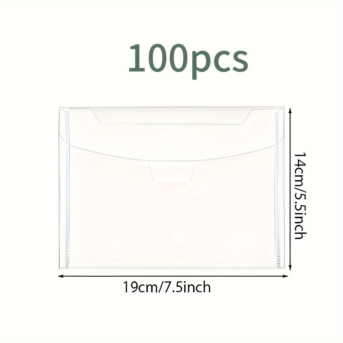 Image of 100 Plastic Bags For Storing Stamps And Dies, Clear Envelopes For Storage, Ideal For Organizing Craft Cutting Die Templates And Stamp Paper Cards