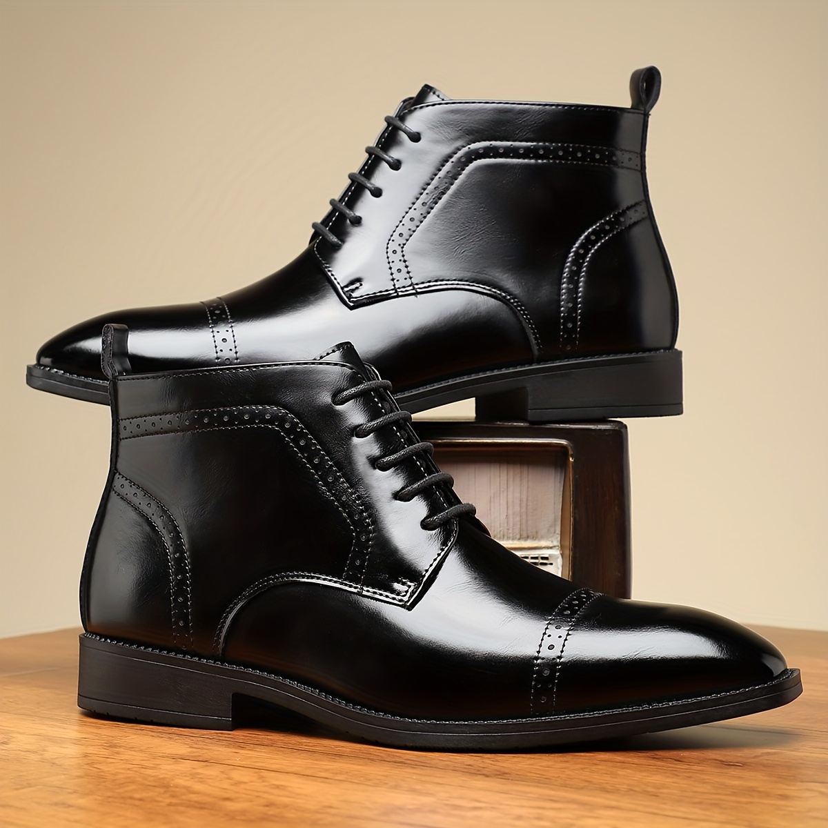Men's Casual Fashion Ankle Boots - Slip-On, Durable Rubber Sole, Versatile for All Seasons, Leisure Style, Street Style, Fashion Style, Four Seasons