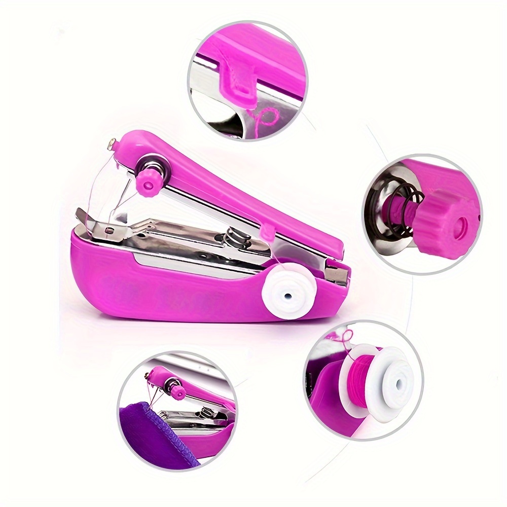 

Portable Mini Handheld Sewing Machine - Multifunctional Manual Stitching Tool For Home & Travel Use