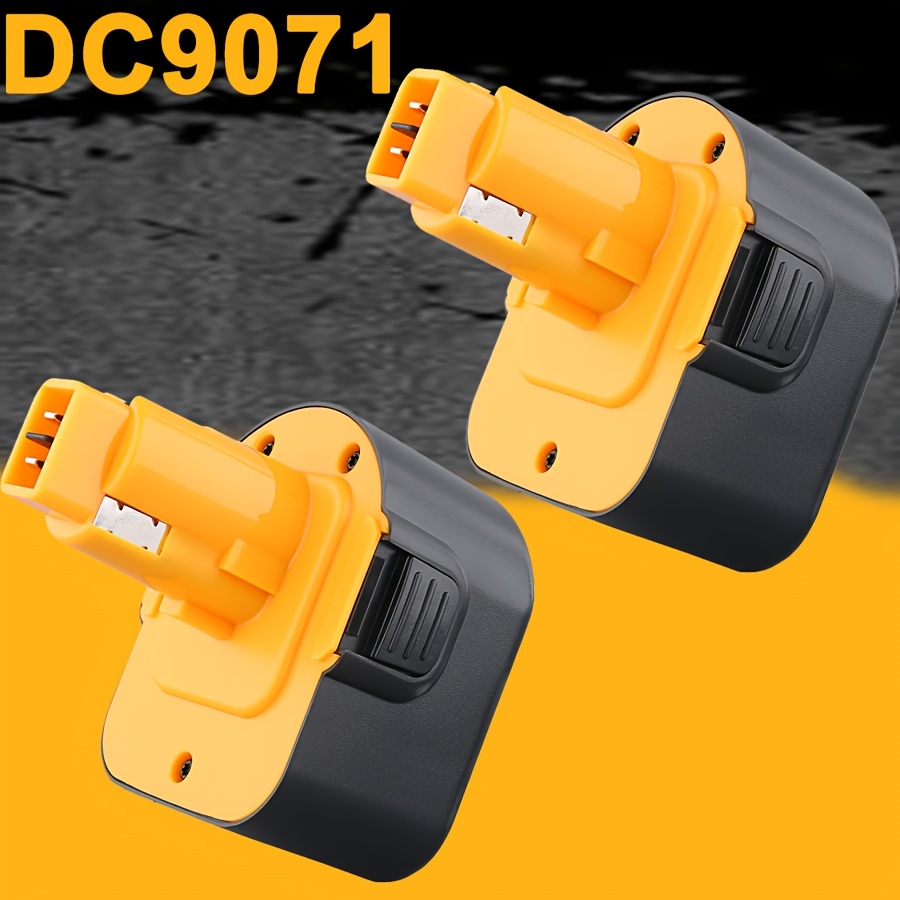 Image of 2pcs Dc9071 12v 4.8ah Ni-mh Battery Replacement For 12v Battery Compatible With Power Tools Dc9071 De9071 Dw9072 De9074 De9501 De9037 De9072 Dw9071152250-27 397745-01
