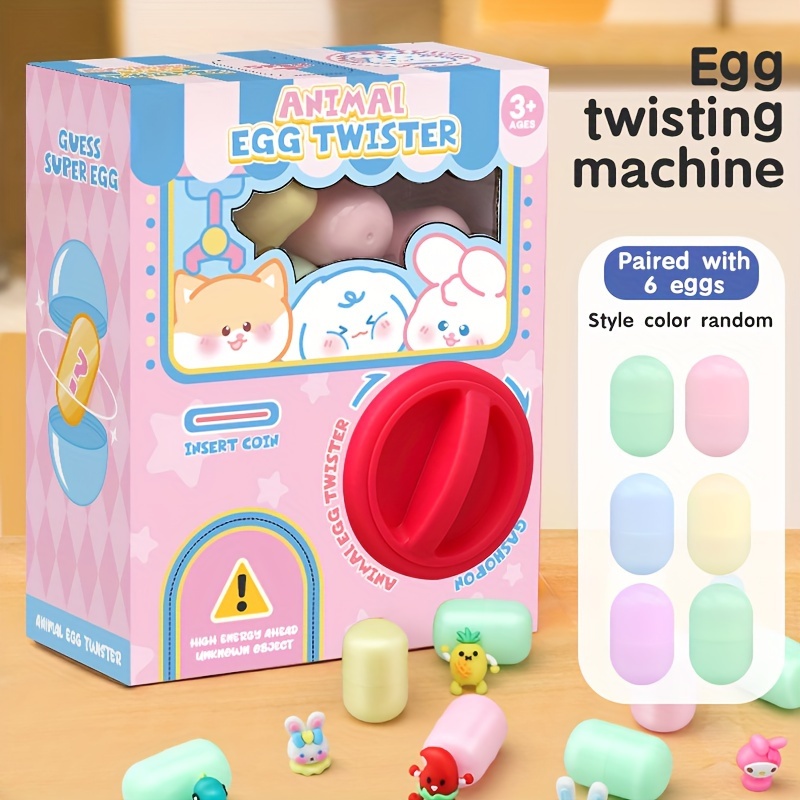 TEMU New Toy Machine, Mystery Box Toys, Creative 's Toys Birthday Gifts For Boys And Girls, With 6 Eggs, Halloween And Christmas Gifts