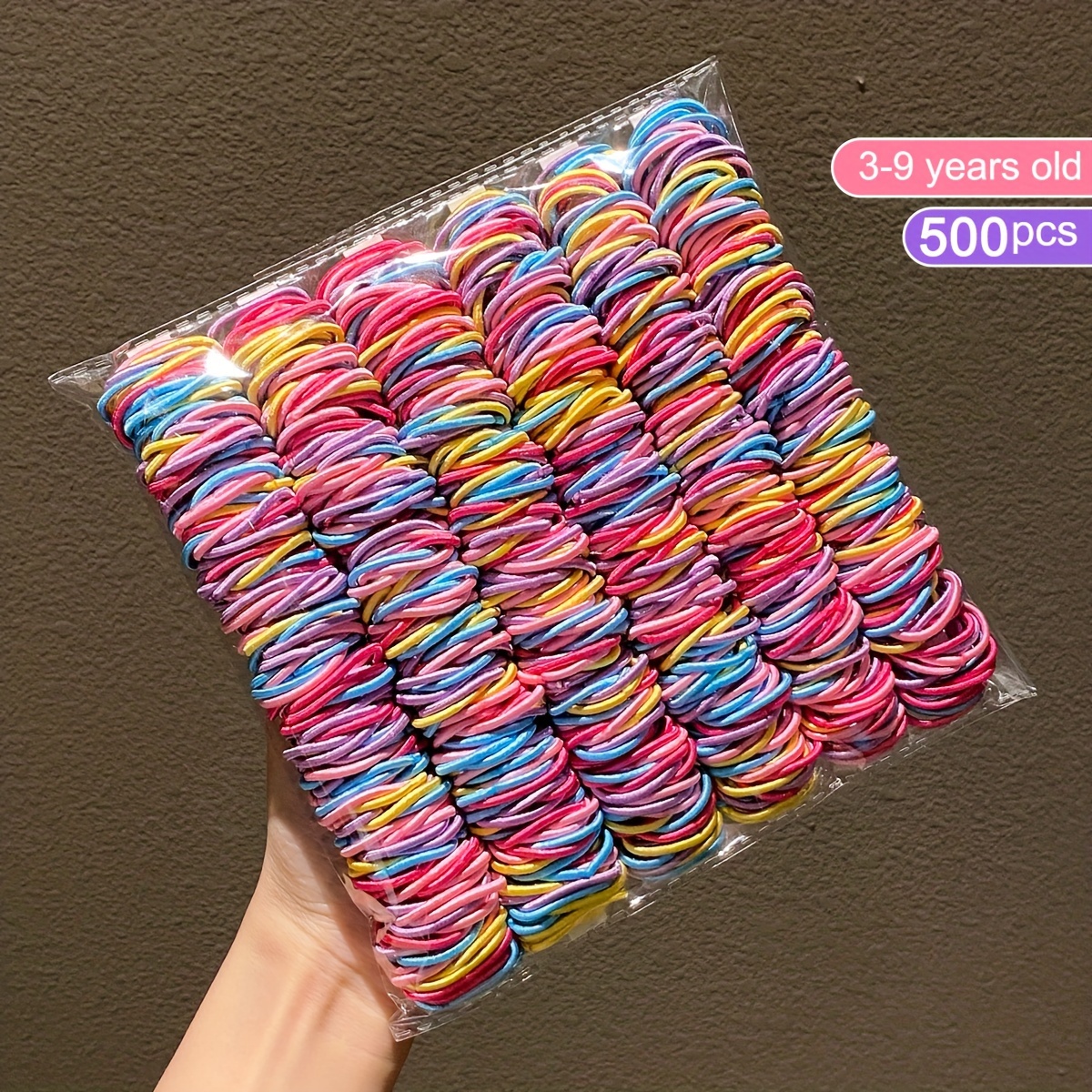 

500pcs Colored Elastic Mini Hair Ties, Suitable For Party Holiday Hair Styling, Perfect Gifts For Girls