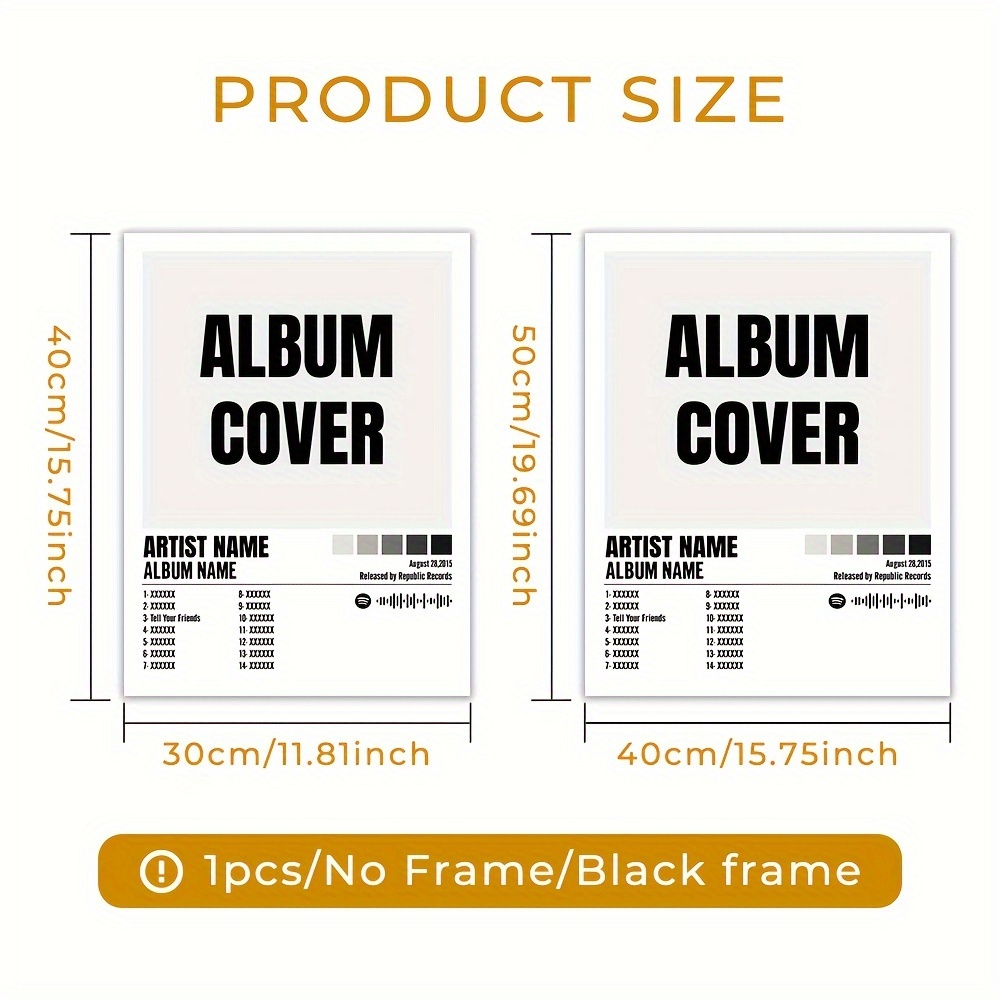 1pc Modern Custom Personalization Music Album Covers Poster Rapper Hiphop Singer Canvas Painting Wall Art Picture Waterproof Poster for Living Room Bedroom Home Decor-Style2Frameless/aluminum Alloy Frame Halloween/Christmas Gift