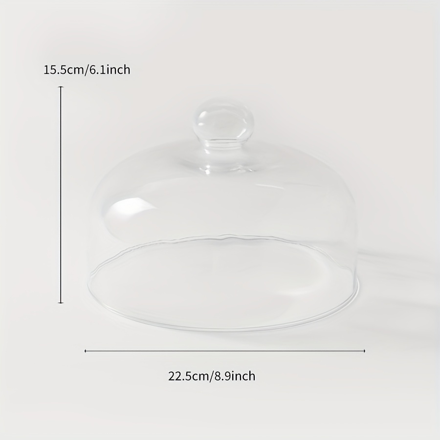 TEMU 1pc Food Dust Cover - Transparent, Reusable & Washable - Cakes, Pastries, Lemons & Bread - Ideal For Kitchen Storage & Freshness Preservation