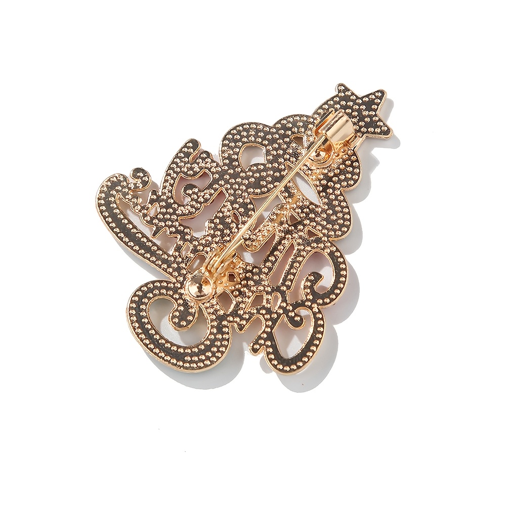 Simple Christmas Tree Brooch, Elegant Holiday Gift