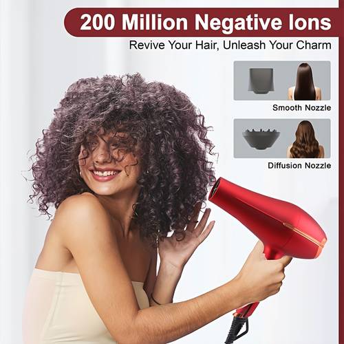 professional ion hair dryer 1100w ion hair dryer suitable for salons and personal use powerful fast quiet dries curly hair smoothens frizz portable design