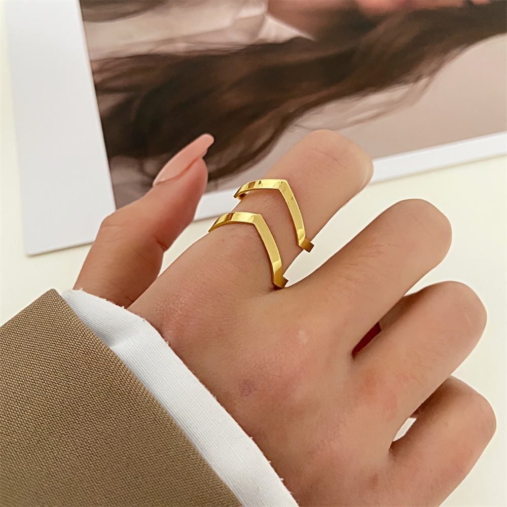 Western Ins Fashion Open Index Finger Ring, Trendy Style