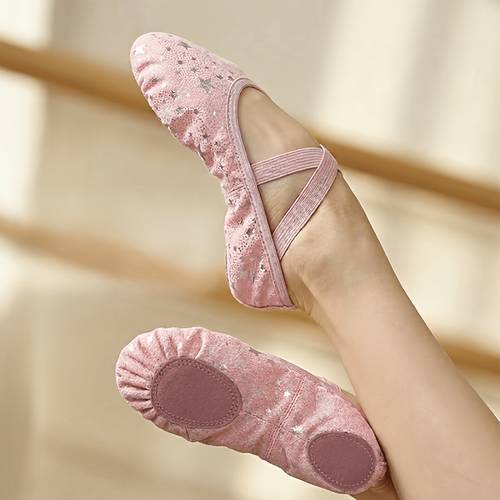item picture star ballet shoes star colorful cartoon soft soled training dance shoes princess form training shoes