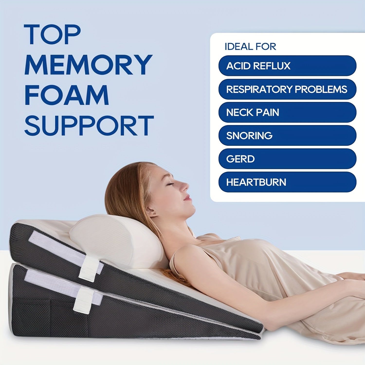 Adjustable 3 in 1 Wedge Pillow Multi height Acid Reflux - Temu