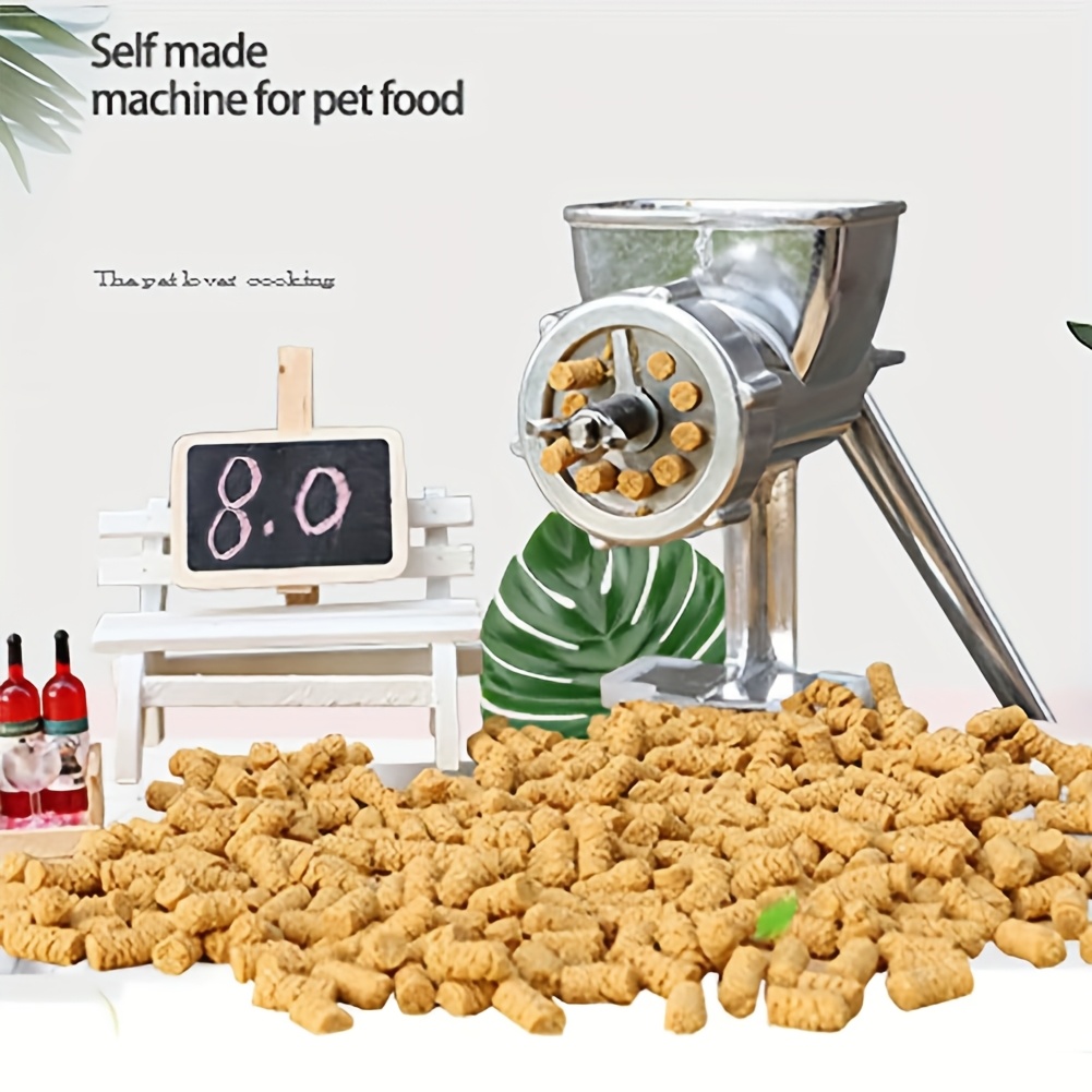 Machine for Making Pellets for Pet Food, Featuring Manual Feeding And Molds in Sizes 4/5/6/7Mm, Includes 2 Brushes, Suitable for DIY Bird, Cat, Dog, And Parrot Feed Production.