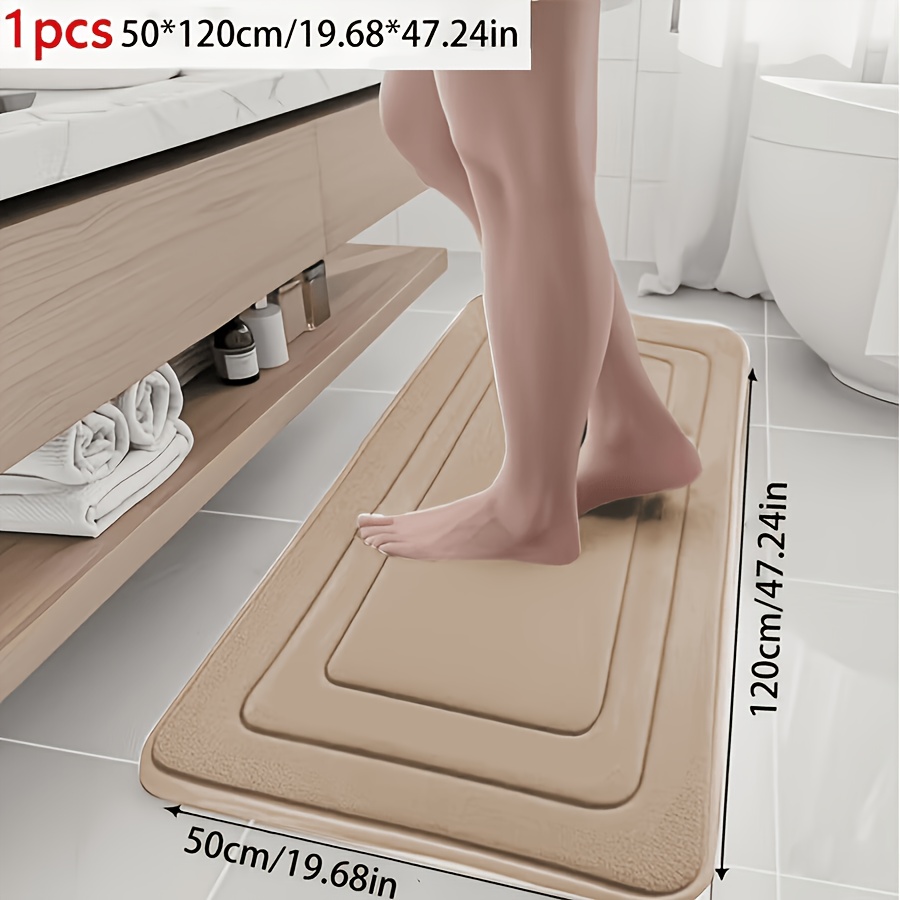 TEMU Tappetino da Bagno ad Asciugatura Rapida - Antiscivolo, Lavabile in Lavatrice, e Confortevole, Design Geometrico, Realizzato in Poliestere, per