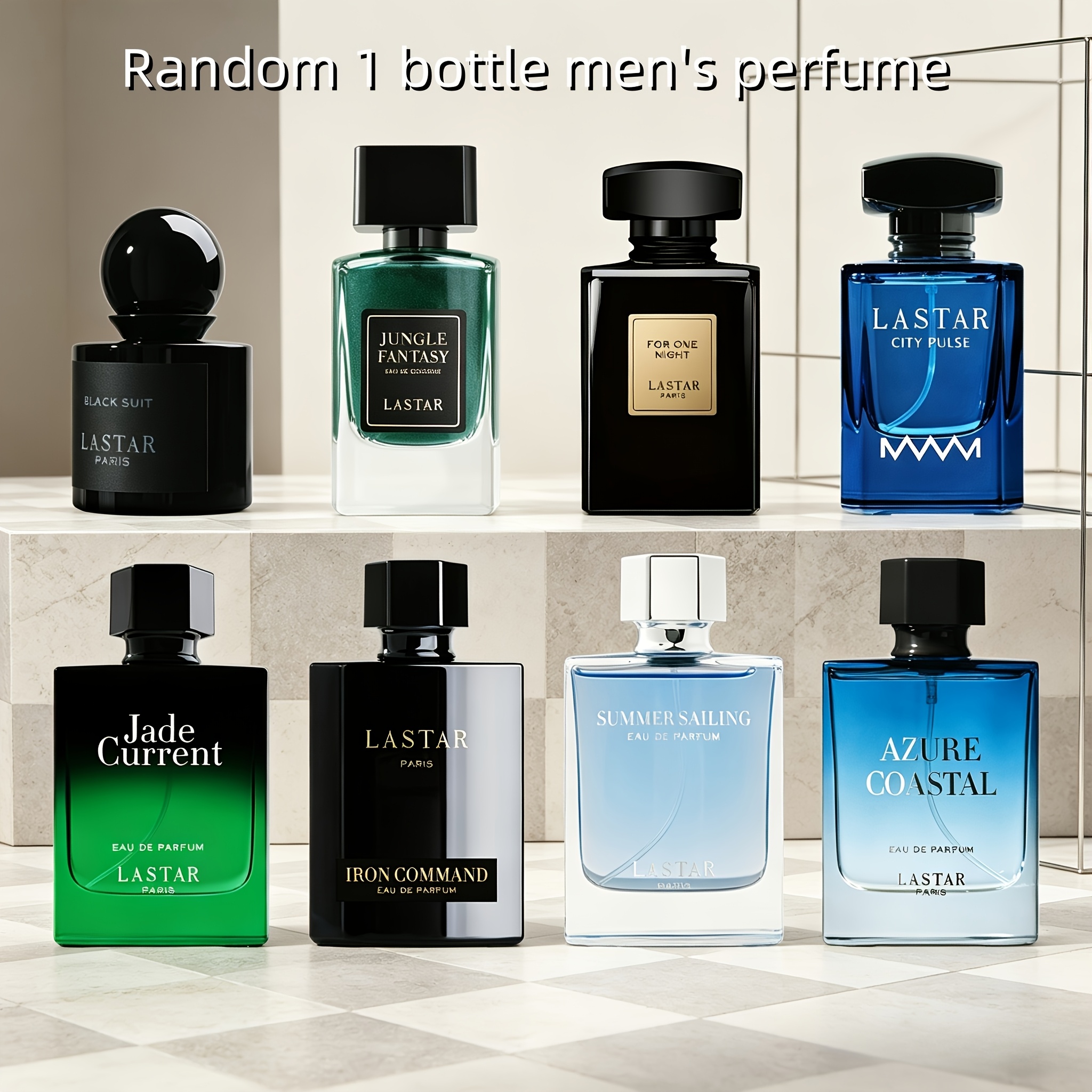 TEMU Lastar Men's Eau De Toilette Random 1 Bottle, Fresh And Long-lasting, , Cedar, Amber, Marine Notes; Party Fashion Perfume, Men's Pheromone