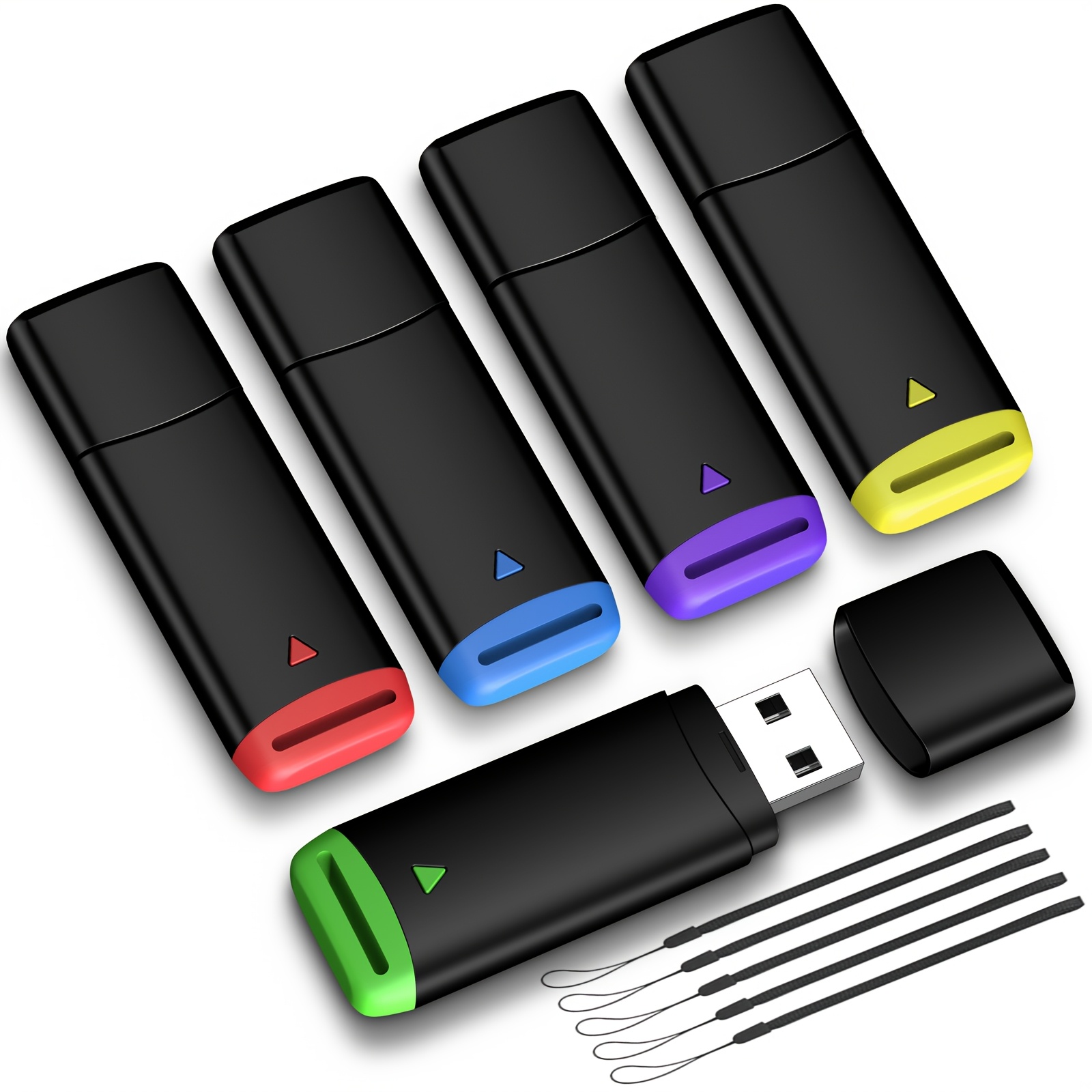 TEMU Eastbull 5pcs Usb Flash Drive 2gb 4gb 8gb 16gb 32gb Usb 2.0 Flash Drive Jump Drive Zip Drive, Usb Pendrive For Data Storage And Backup With 5