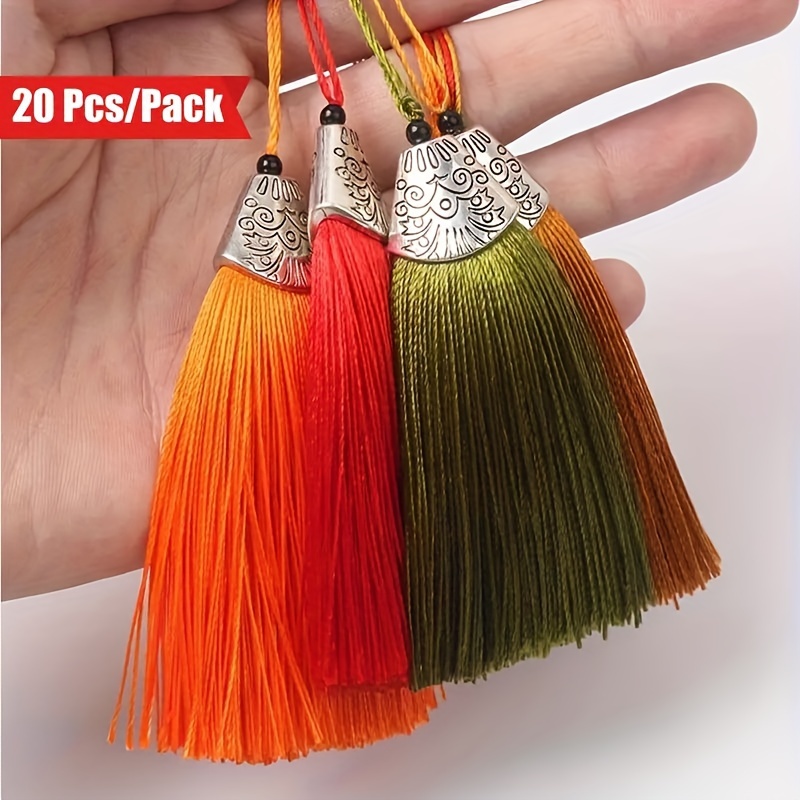 

20pcs Silvery Mouth Tassels 7.09" - Smooth , Ideal For Diy Bookmarks, Wedding Favors, Gift Boxes, Clothing Embellishments & Craft Accessories