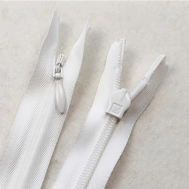 

10-pack White Invisible Zippers, 40cm/15.75in, Concealed Zipper For Dresses, Home Textile, Cushions, And Bag Projects
