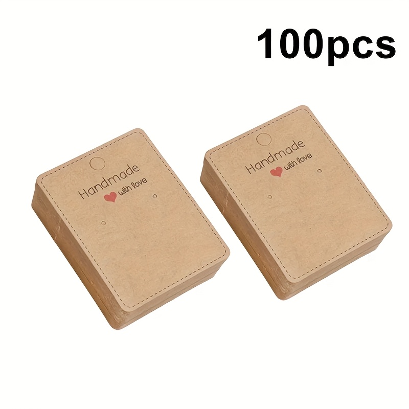 TEMU Carte da esposizione per gioielli 100pz/50pz, carte da esposizione per orecchini, Forniture per di gioielli e confezionamento, Conservazione di