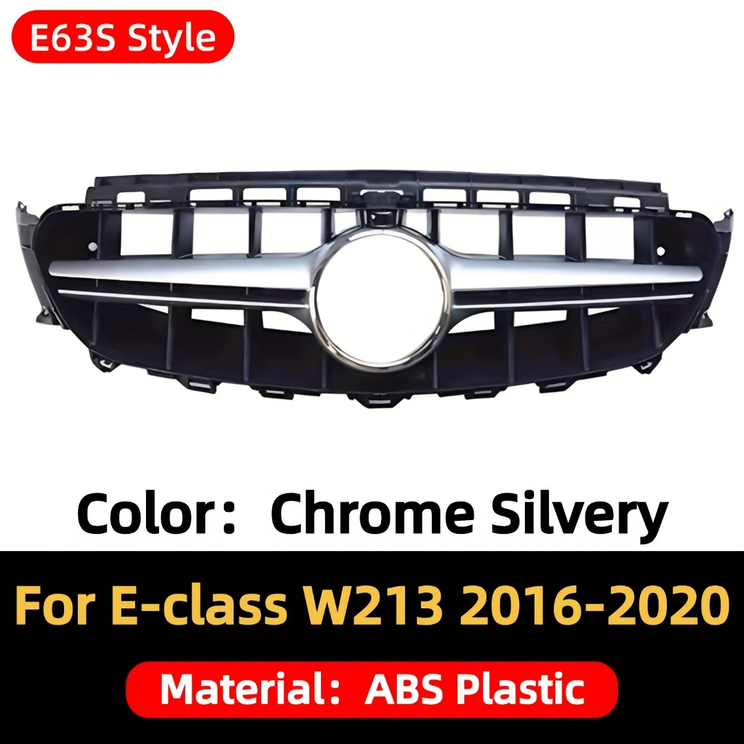 TEMU Front Radiator Grille Bumper Inlet Grill Mask Grid Decoration Tuning Accessories For W213 C238 2016-2020 E260 E63 Style No Emblem