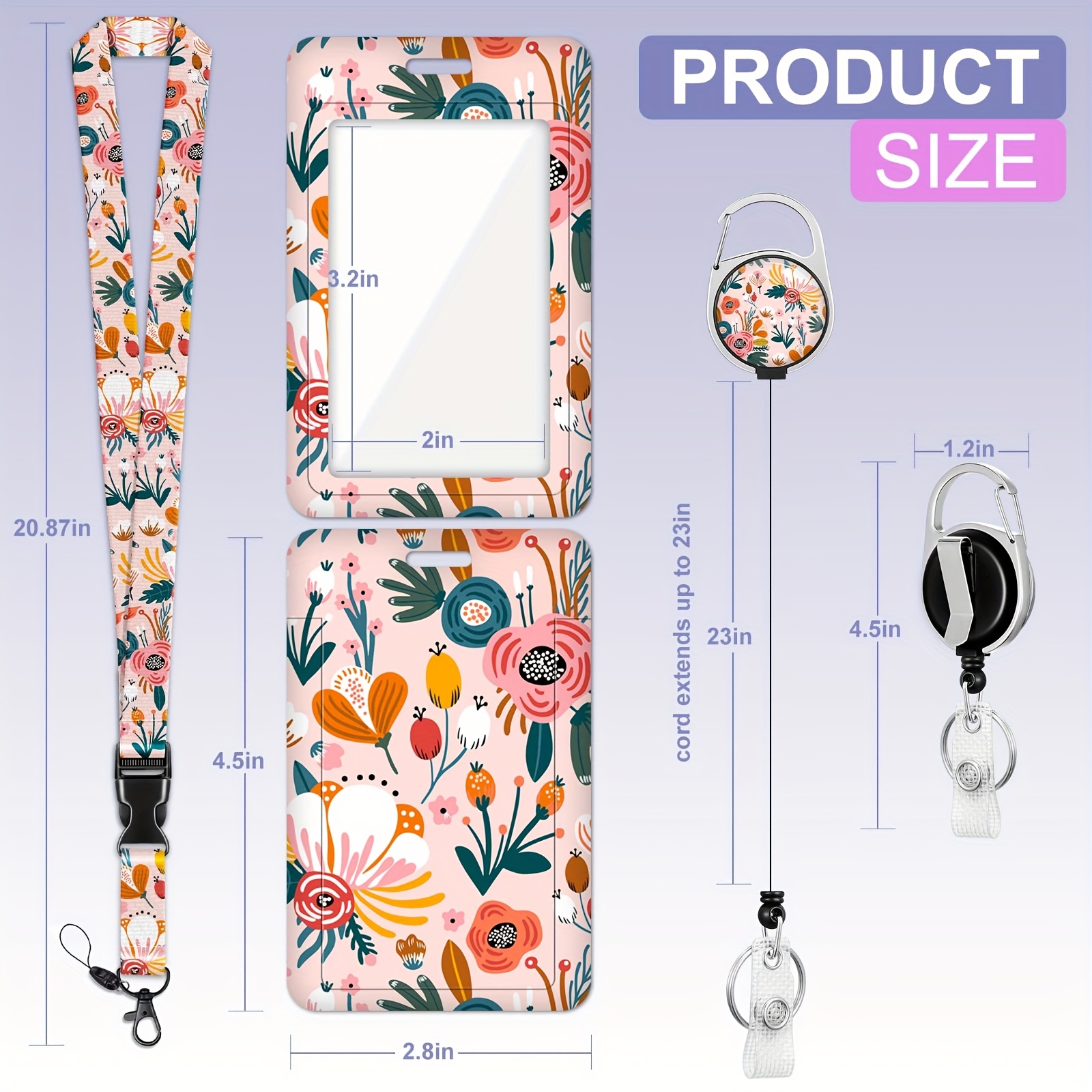 RETRACTABLE REEL PULL Key Id Card Badge Tag Clip Holder Carabiner StyWW - Foto 3