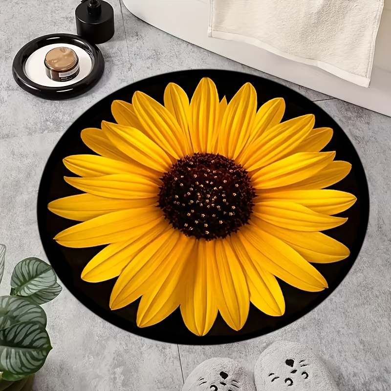 TEMU Tappeto con motivo realistico di su sfondo , tappeto decorativo lavabile in flanella. per soggiorni, camere da letto e . Decorazione /estate per