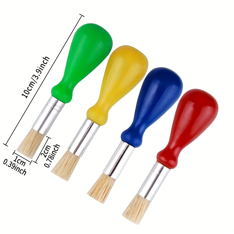 4pcs User-friendly Paintbrushes Designed For Artists, Featuring Comfortable Grip Handles Ideal For Projects, Crafts, And Artistic