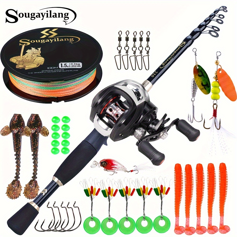 Sougayilang Fishing Rod Combo, Baitcasting&Spinning Reel