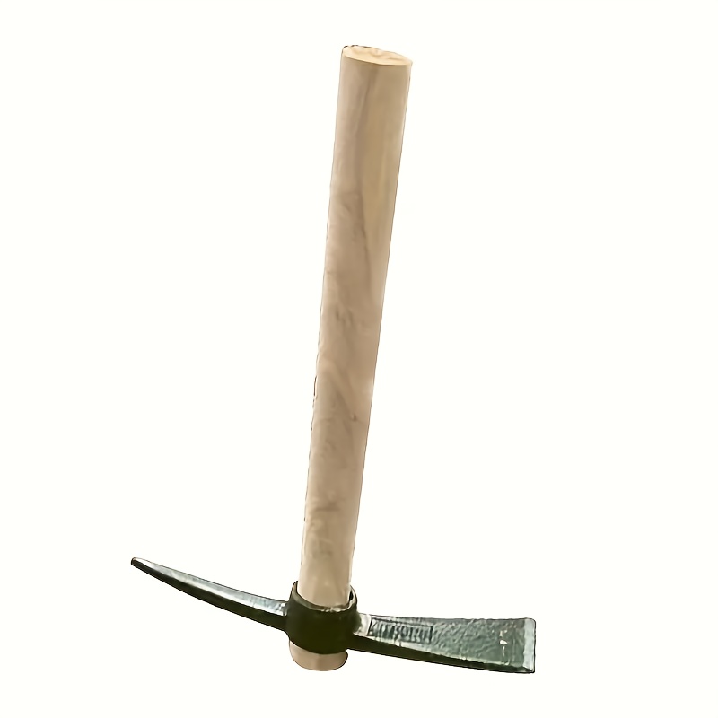 TEMU 1pc Metal With Wooden Handle, Used For Excavating Stones, Weeding And Vegetable Planting In Courtyard Gardening. The Handle For And