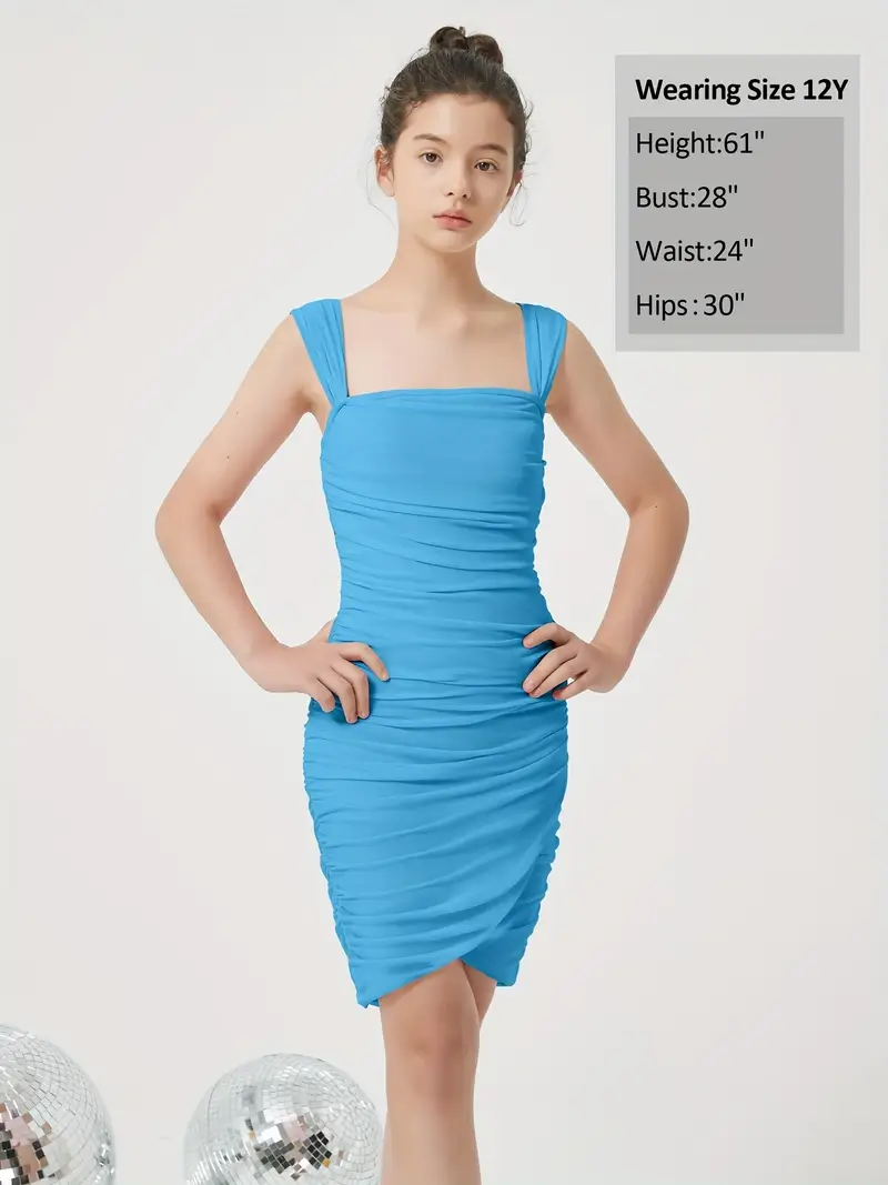 exarus girls pleated bodycon dress built in bra teen mesh - Temu exarus girls pleated bodycon dress built in bra teen mesh - Temu