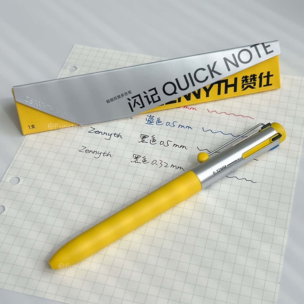TEMU Penna a gel 1 pz a 3 colori 0.5mm, penna a rapida asciugatura, portatile, , , blu, per scrittura, e ufficio