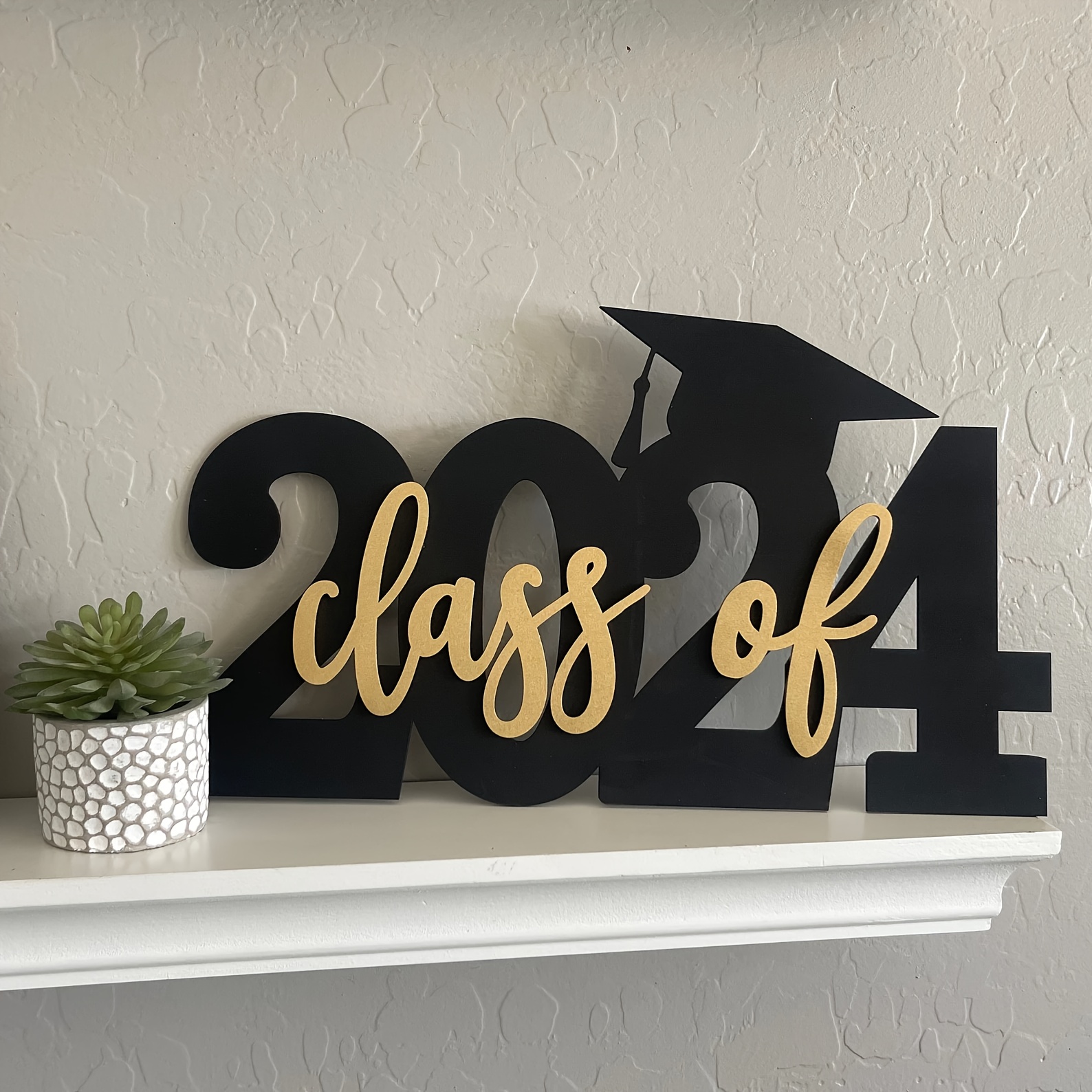 2024 3d Wood Sign, Graduation Hat Wood Sign, 2024 Graduation Party ...