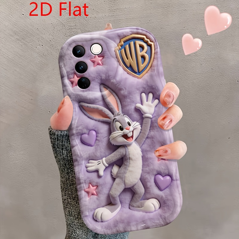 Trda ovitek za telefon: 2D ploščat Warner Bros. TPU ovitek za telefon, tema je Warner Bros. vijolična tema, primeren za for Samsung for Galaxy