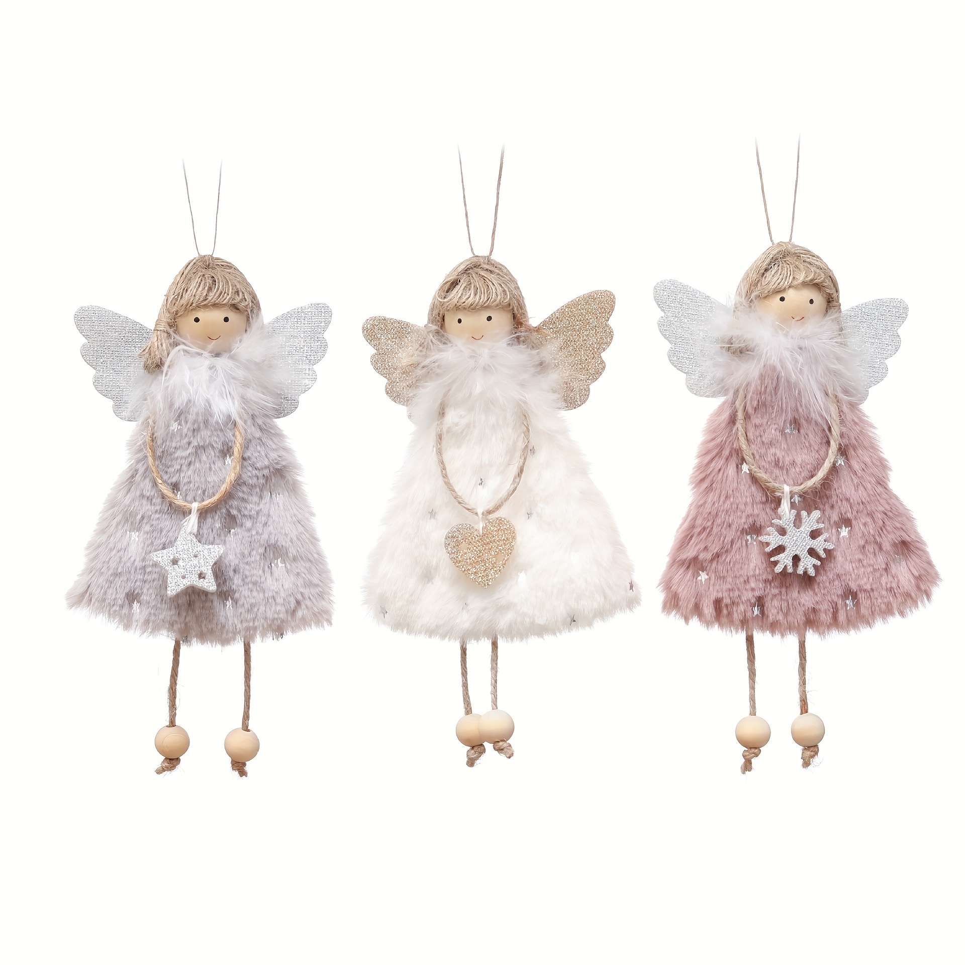 Image of 3pcs Plush Doll Pendants - Christmas, New Year's, Birthdays, Weddings & Valentine's Day Decorations