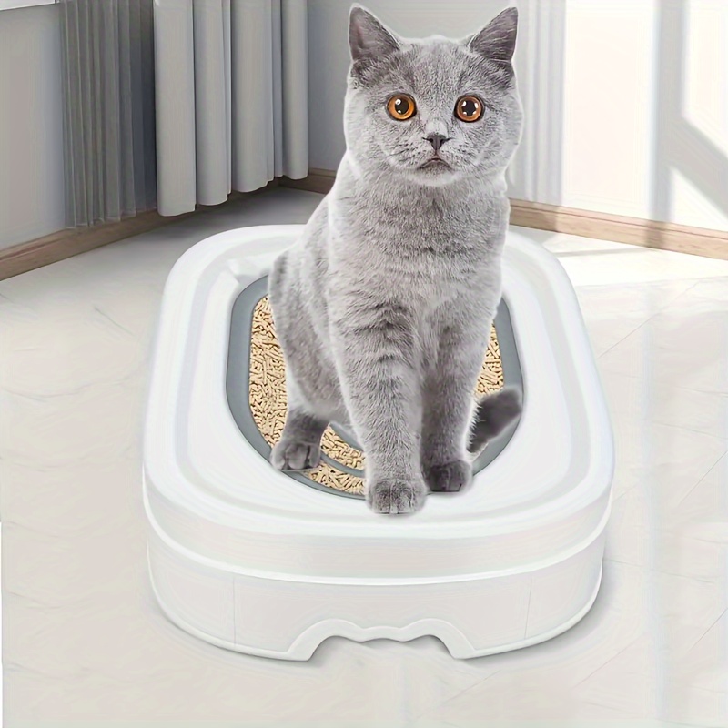 Self Cleaning Cat Litter Box Trainer Square Plastic Pet - Temu