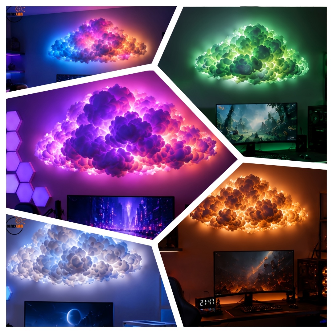 RGB Music Sync Smart LED Cloud Light, USB Powered