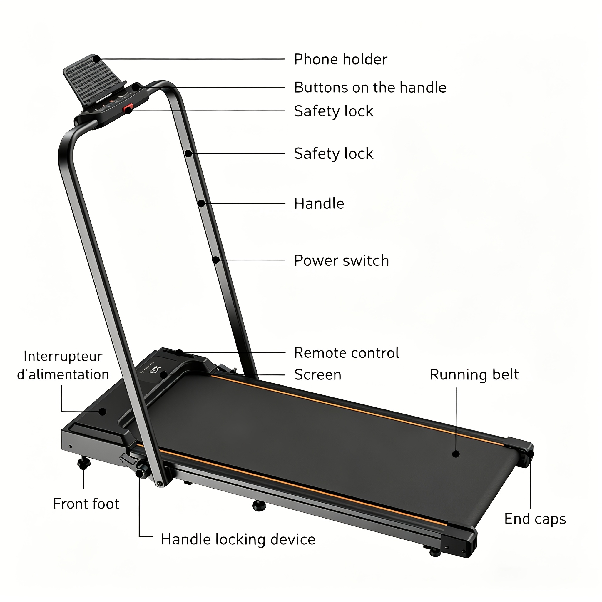 Compact Under-Desk Treadmill for Home & Office Fitness