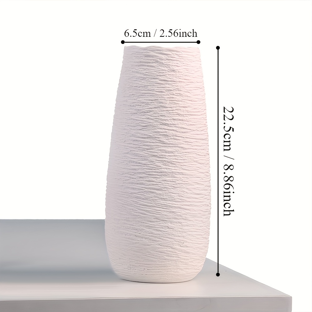 Image of Ceramic Vase Flower Vase For Home Decor, Oval Vase For Table Shelf Home Decor Fit For Fireplace Bedroom Room Centerpieces Desk, Christmas, Birthday Gift