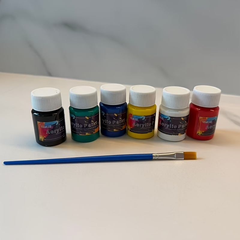 TEMU Set de de Pintura Acrílica, 20ml por Botella, Impermeable, Colores Vibrantes, Adecuado para Varios Proyectos Incluyendo , Piedra, Madera y