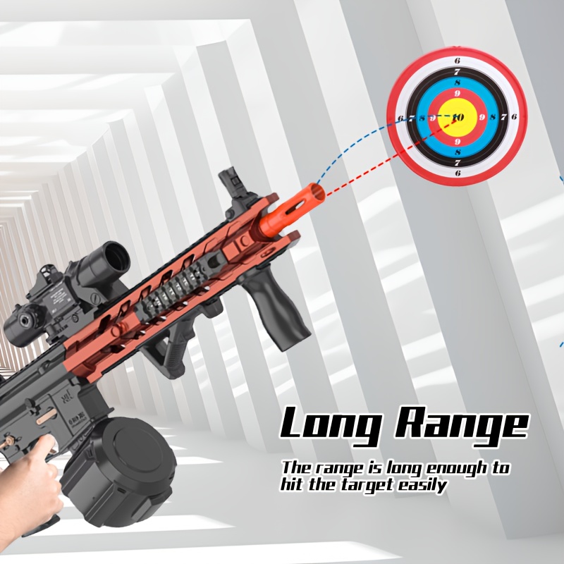 M4 Electric Gel Ball [7.4v High Speed Upgrade] M4 Highly Assembled Toy Rifle, Manual/Automatic Dual Mode Gel Ball Gun For Outdoor Entertainment, Team Shooting Games, Christmas Gifts No Bullets