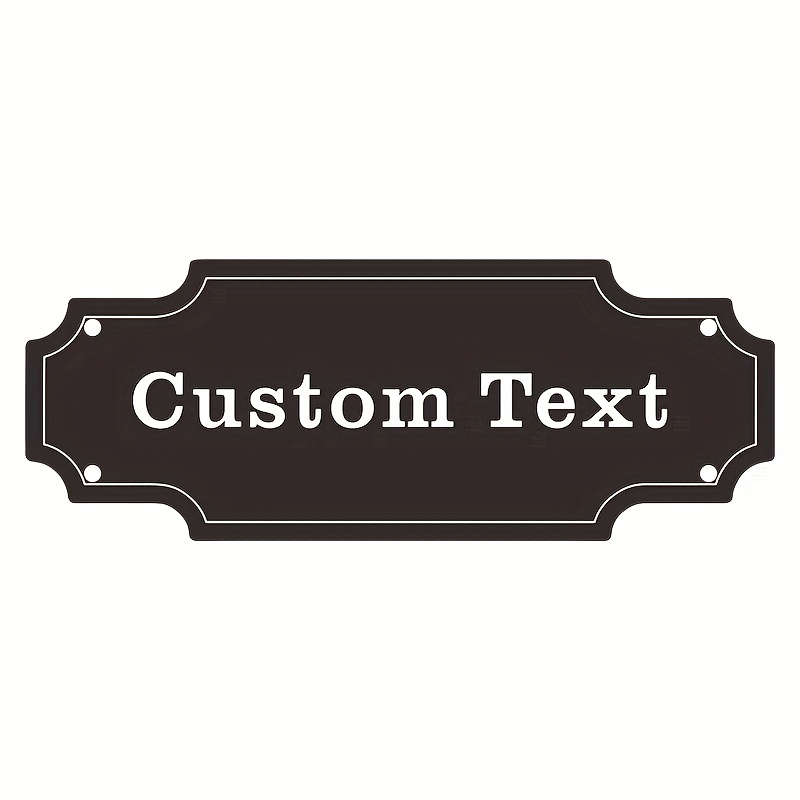TEMU 1pc Customizable Metal Door Plaque - Personalized Text, Uv Printed, Waterproof & Rustproof, Ideal For Home, Office, Library, Museum Decor,