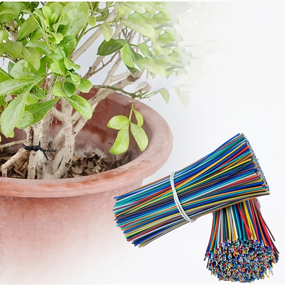 100 bucăți x 10 cm legături de grădină colorate, legături reutilizabile pentru plante cățărătoare