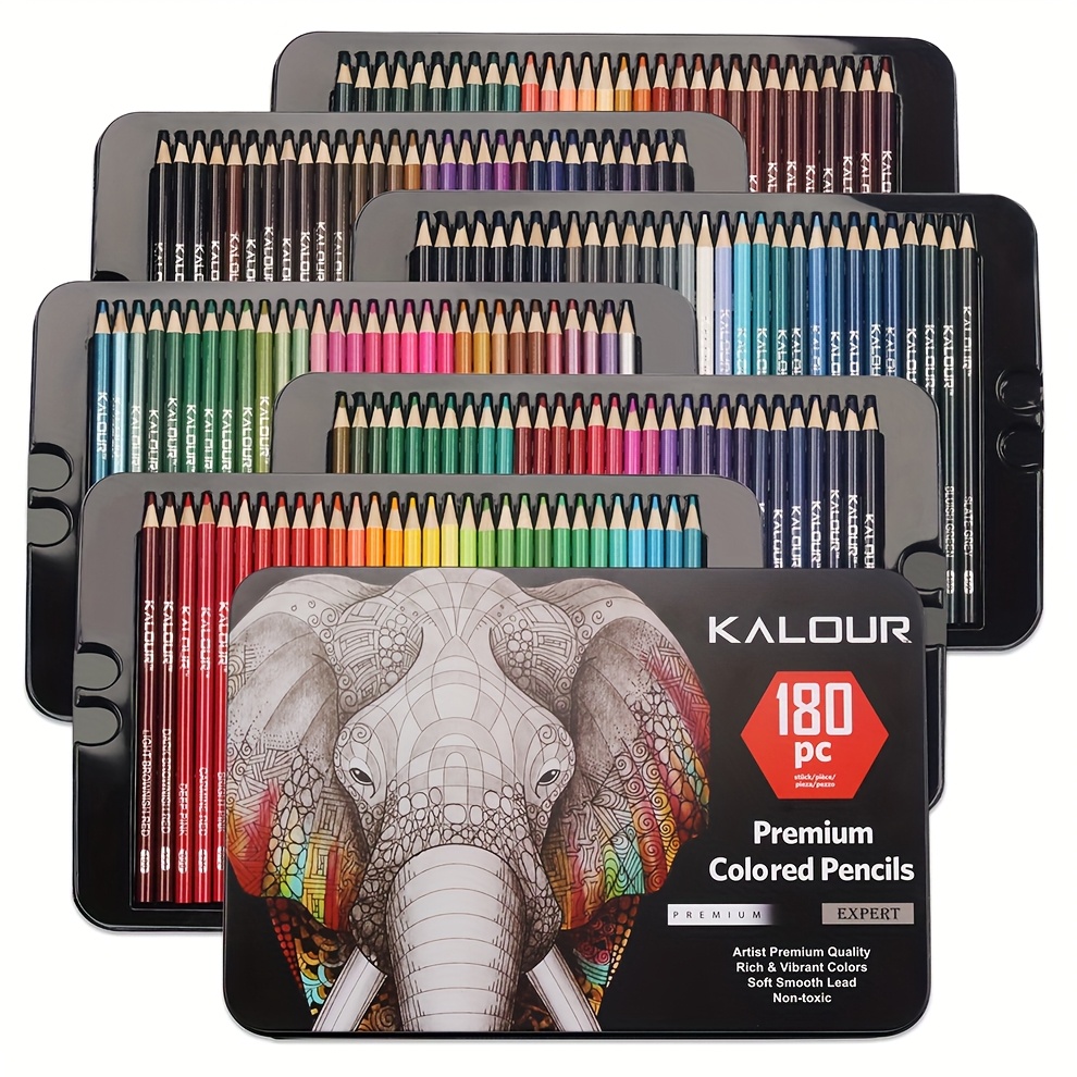 

Kalour180 Drawing Set Metal Color Supplies 180 Color Lead Set, Art Supplies