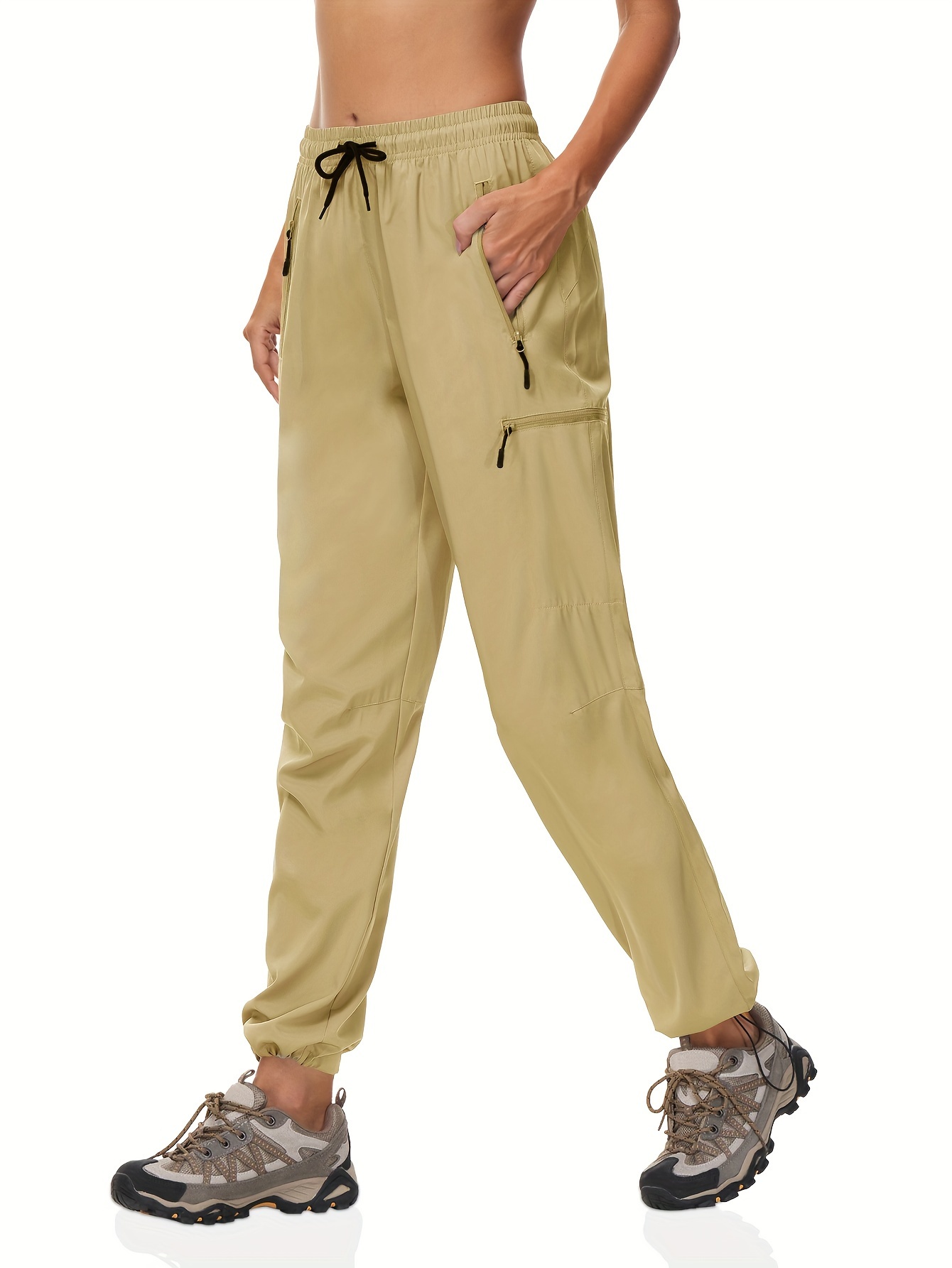 Pantalones Holgados Secado Rápido Mujer Tejido Aire Libre - Temu