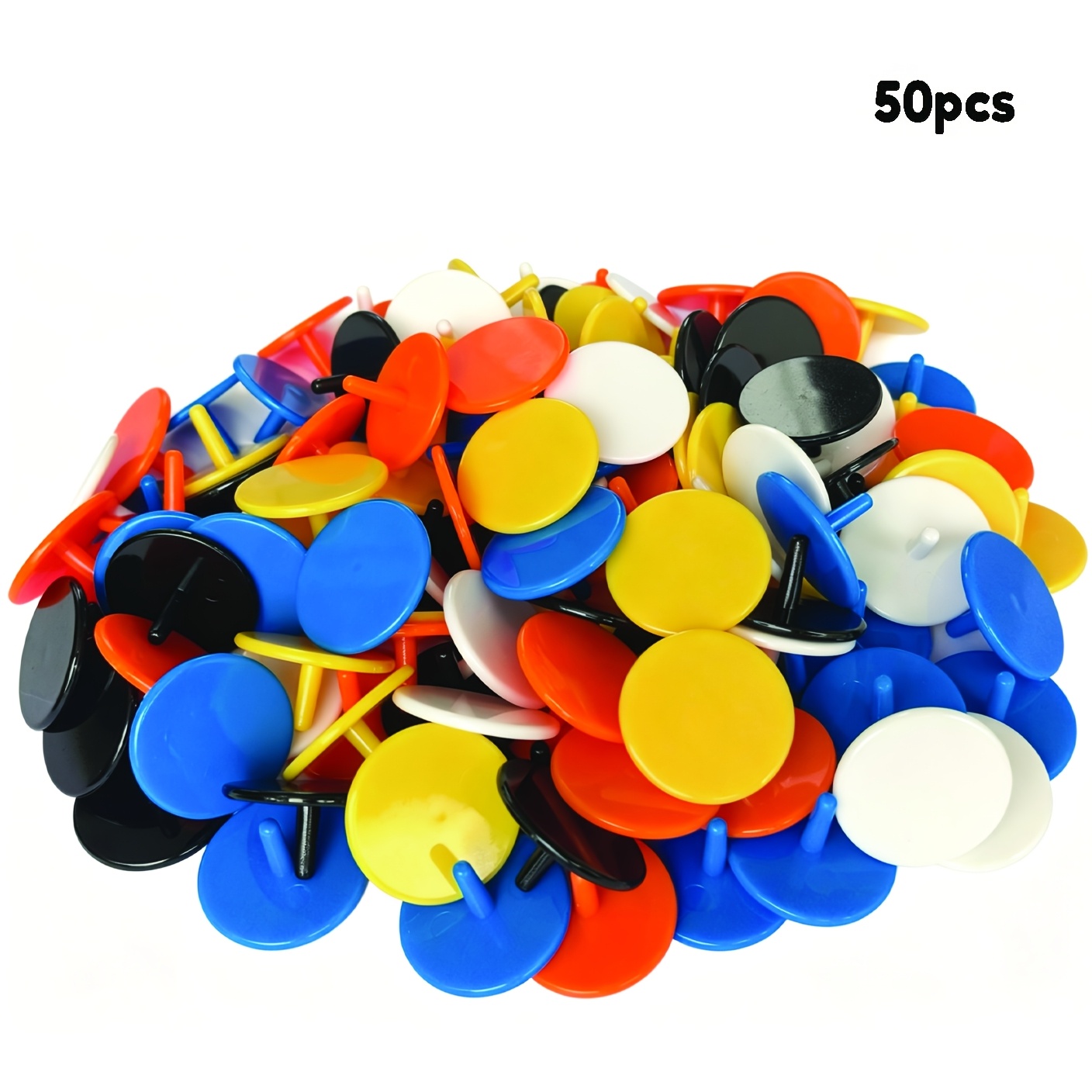 TEMU Plastic Golf Ball Markers 20/50pcs Mixed Colors Pack 25mm Golf Ball Markers Best Gift For Golfers