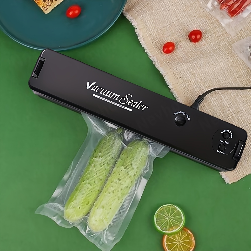 automatic vacuum sealer system for food storage 2 in 1 heat and air sealing freshness bags appliance black 220 240v uk plug vacuum sealer machine details 5